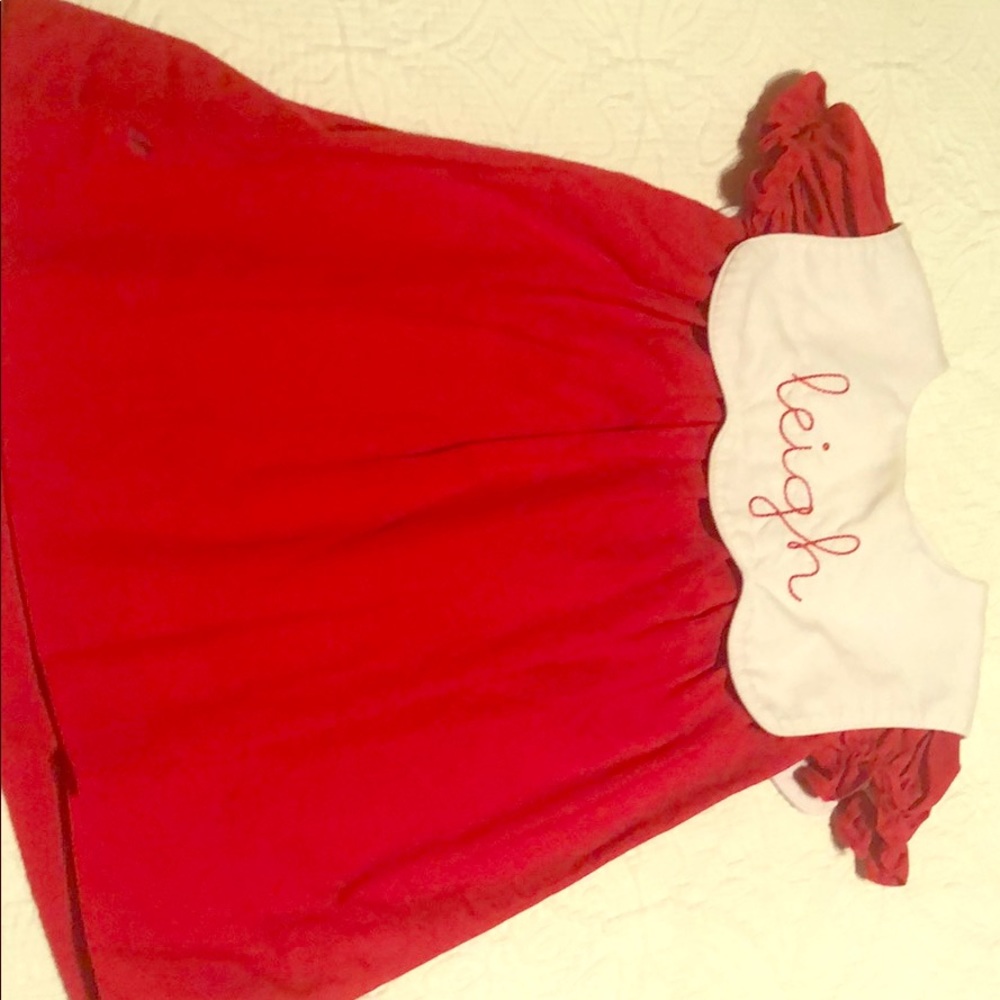 “Leigh” dress 2T. Red and White.